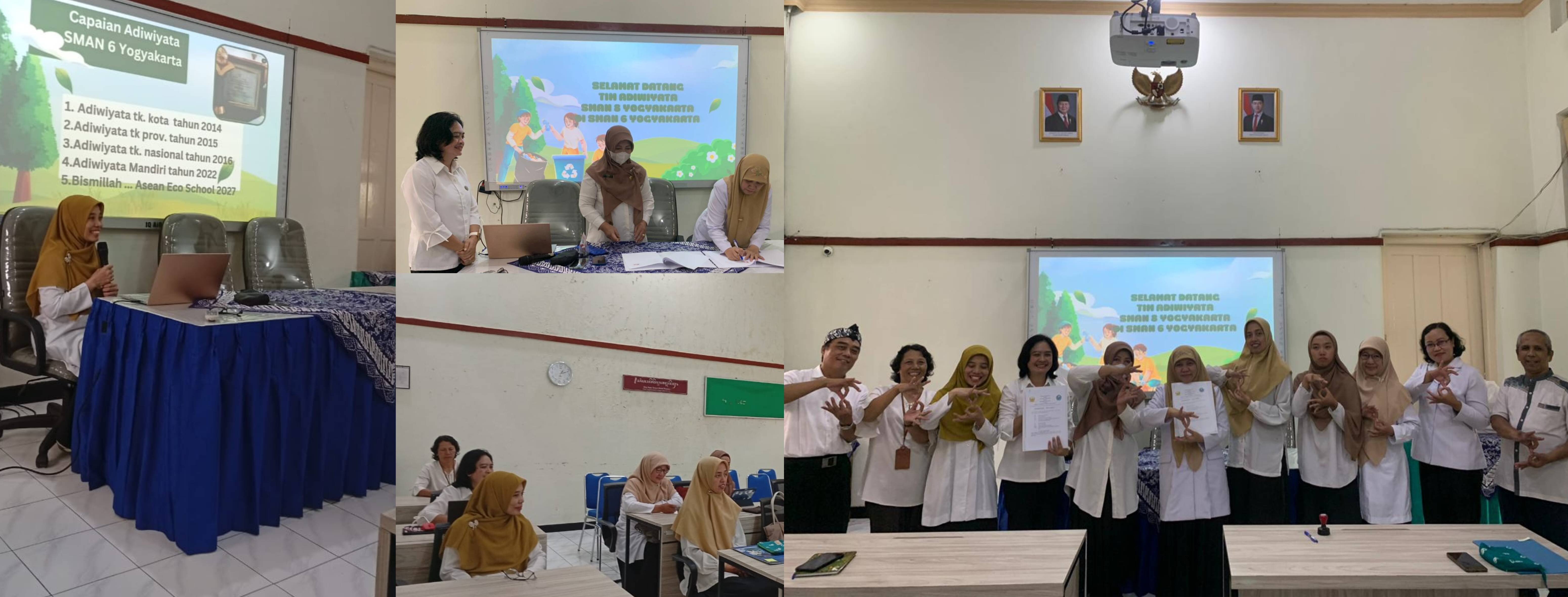 Kunjungan Tim Adiwiyata SMA Negeri 8 Yogyakarta ke SMA Negeri 6 Yogyakarta: Berbagi Praktik Baik